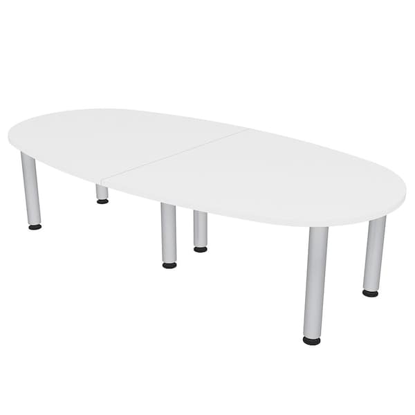 45 in W, 96 in L, 29 in H, Engineered Wood Top, White